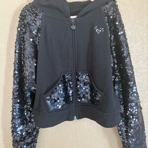 Justice girl hoodie jacket with sequins